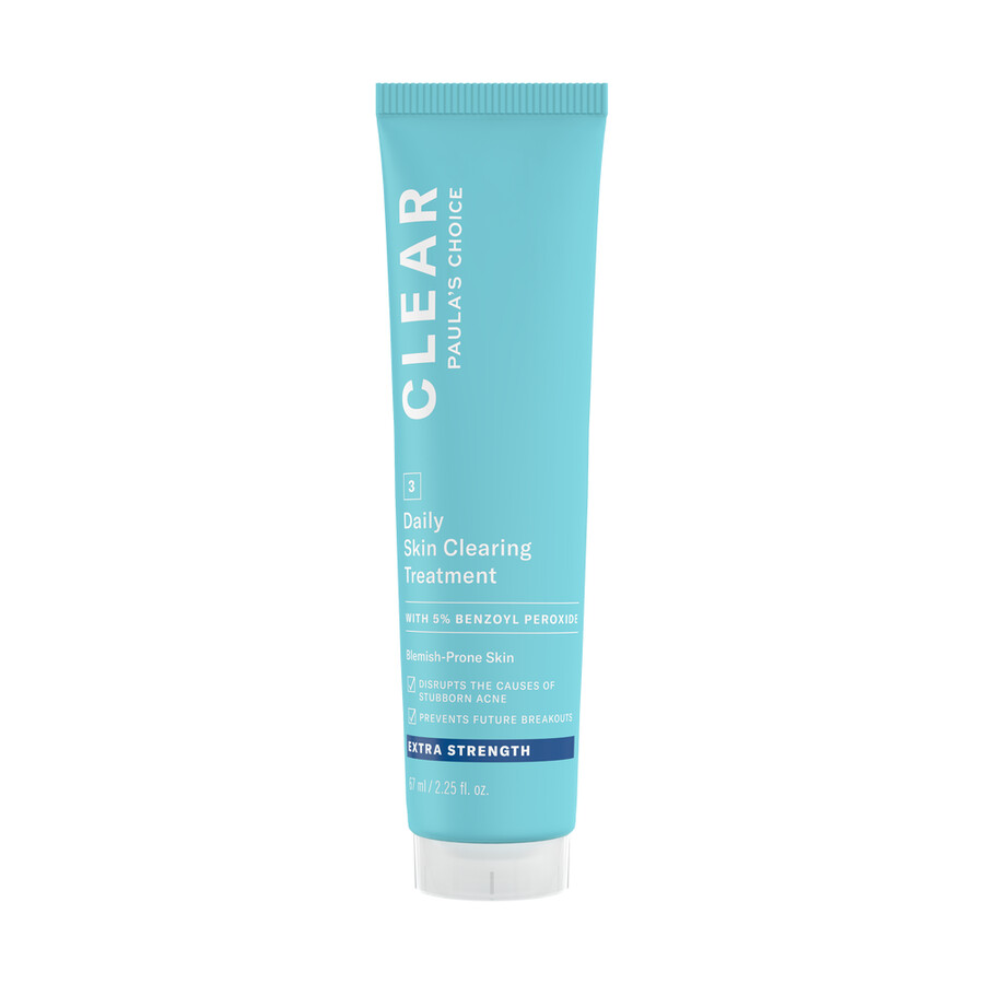 clear extra strength skin clearing with 5 benzoyl peroxide