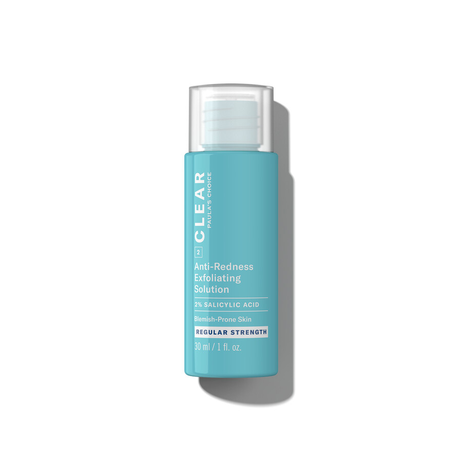 clear regular strength anti-redness exfoliating solution
