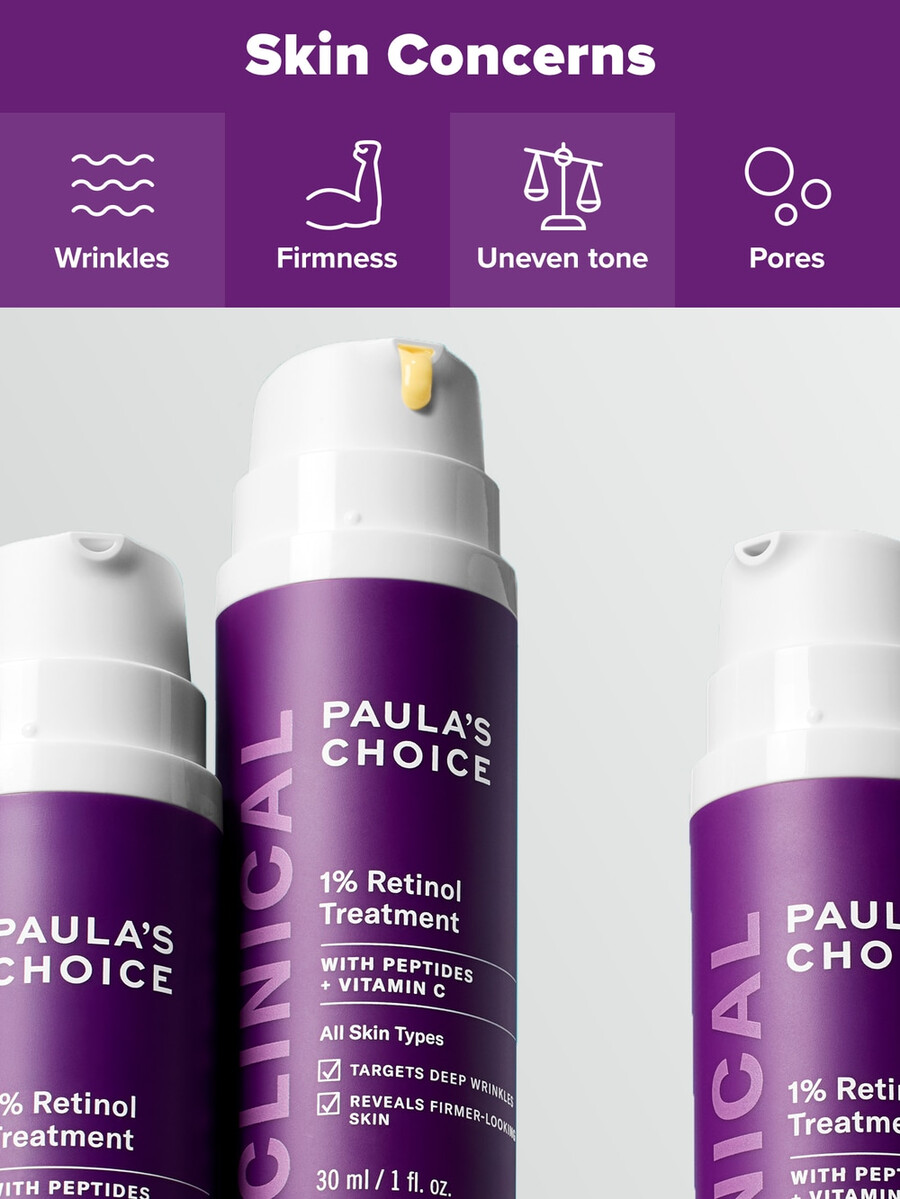 clinical 1 retinol serum treatment for anti-aging